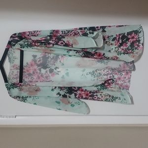 Mint green floral cover up